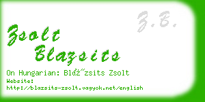 zsolt blazsits business card